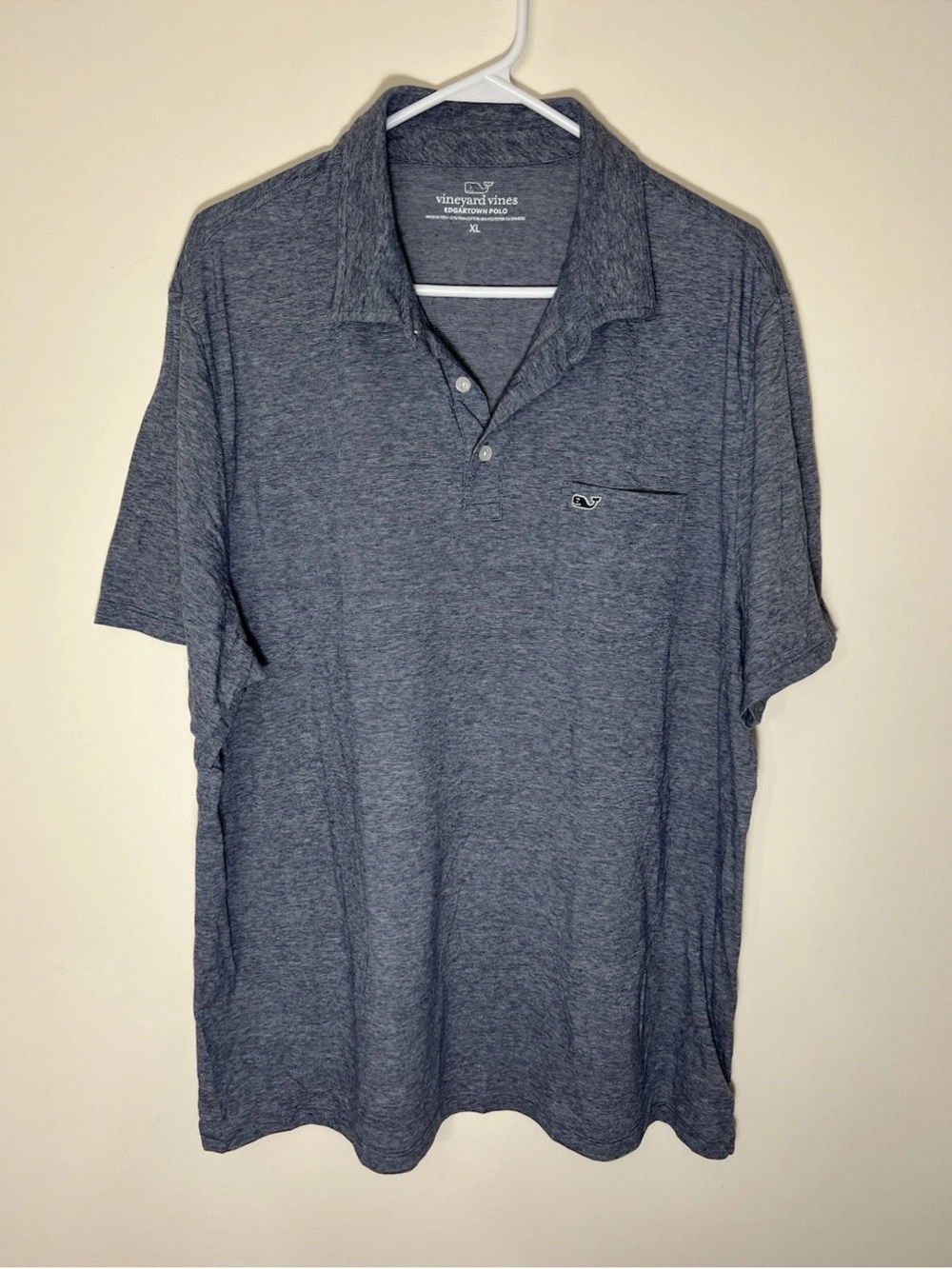 Vineyard Vines Men's Edgartown Polo Shirt Size XL Blue Pima Blend